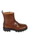 Tod's Logo Plaque Round Toe Ankle Boots In Black