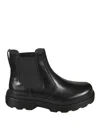 Tod's Black Leather Ankle Boots In Black