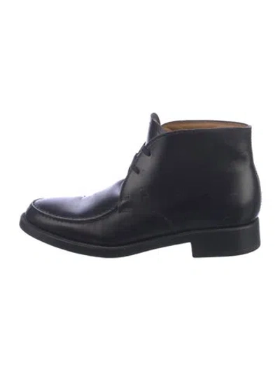 Pre-owned Tod's Leather Boots In Black/blue