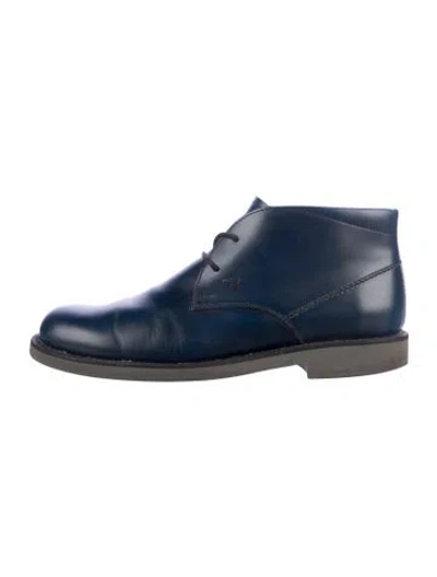 Pre-owned Tod's Leather Boots In Blue