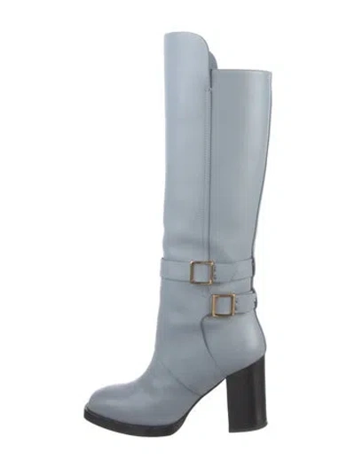 Pre-owned Tod's Leather Boots In Blue