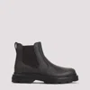 Tod's Dark Brown Leather Ankle Boots In Black