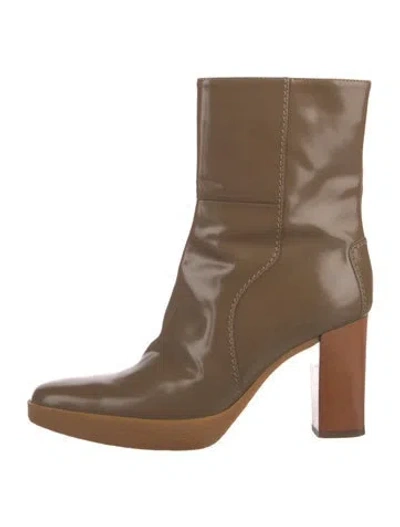 Pre-owned Tod's Leather Boots In Brown