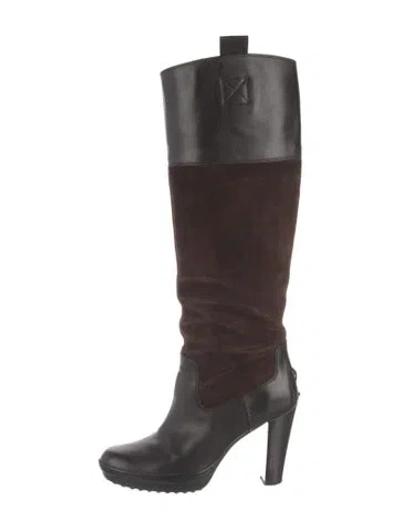 Pre-owned Tod's Leather Boots In Brown