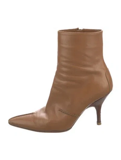 Pre-owned Tod's Leather Boots In Brown