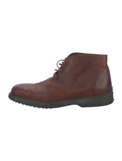 Pre-owned Tod's Leather Boots In Brown