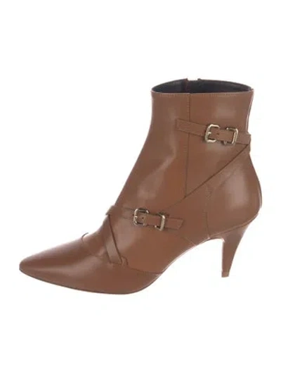Pre-owned Tod's Leather Boots In Brown