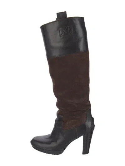 Pre-owned Tod's Leather Boots In Brown