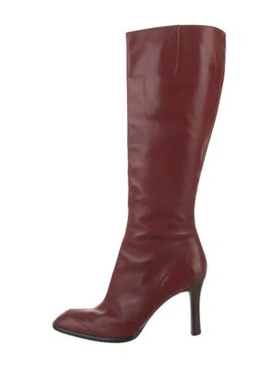 Pre-owned Tod's Leather Boots In Red