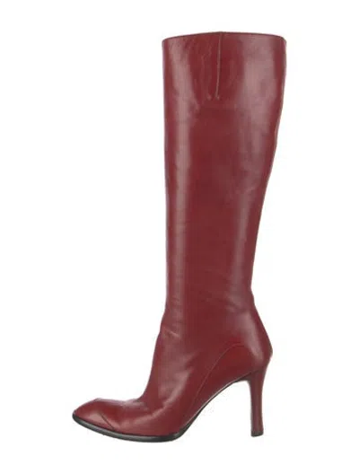 Pre-owned Tod's Leather Boots In Red