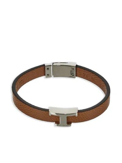 Tod's Leather Bracelet In Brown