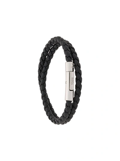 Tod's Leather Bracelet In Black
