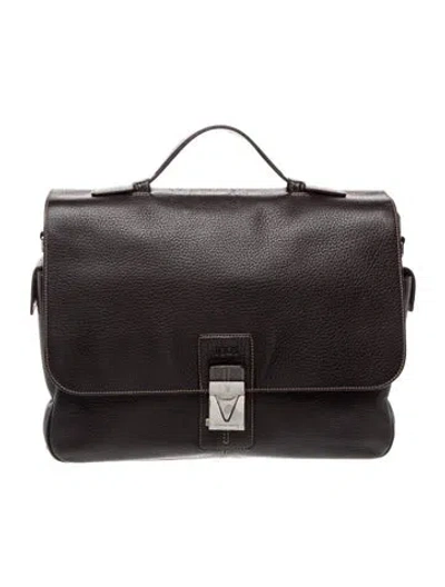 Pre-owned Tod's Leather Briefcase In Black