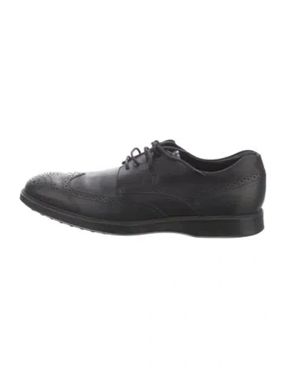 Pre-owned Tod's Leather Brogues In Black