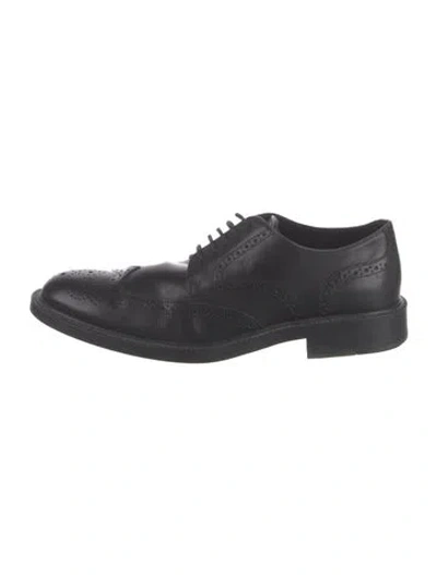 Pre-owned Tod's Leather Brogues In Black