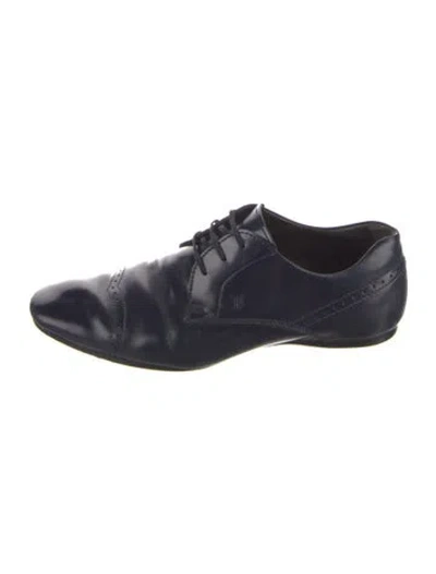Pre-owned Tod's Leather Brogues In Blue