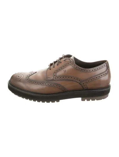 Pre-owned Tod's Leather Brogues In Brown
