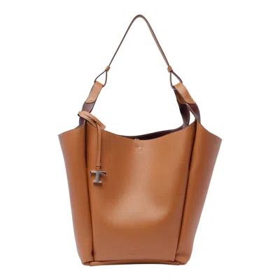 Tod's Leather Bucket Bag In 9p13