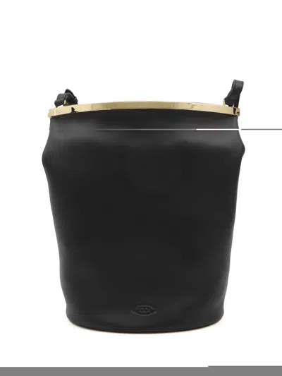 Tod's Leather Bucket Bag In Black