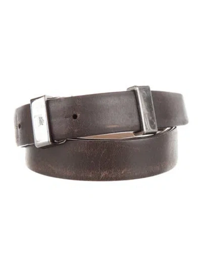 Pre-owned Tod's Leather Buckle In Brown