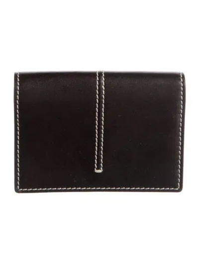 Pre-owned Tod's Leather Card Holder In Brown