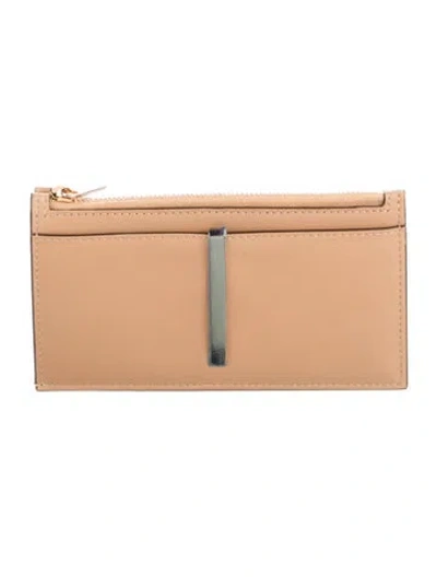 Pre-owned Tod's Leather Card Holder In Neutrals