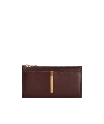 Tod's Leather Card Holder In Red