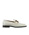 Tod's Leather Chain-link Detail Loafers In White