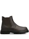 Tod's Chunky Sole Leather Ankle Boots With Elastic Panels In Multi