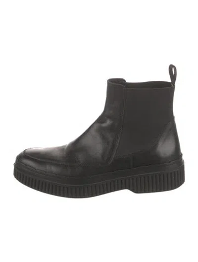 Pre-owned Tod's Leather Chelsea Boots In Black
