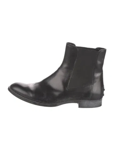 Pre-owned Tod's Leather Chelsea Boots In Black