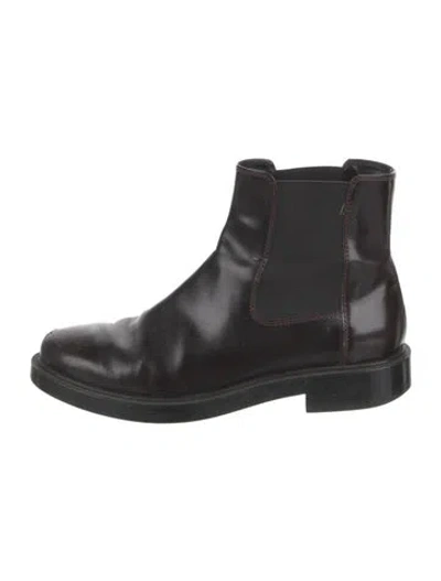 Pre-owned Tod's Leather Chelsea Boots In Black
