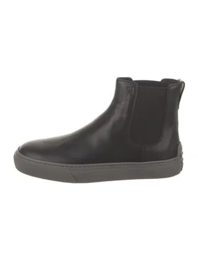 Pre-owned Tod's Leather Chelsea Boots In Black