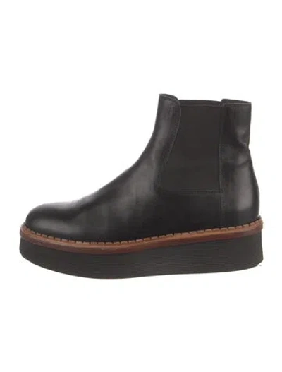 Pre-owned Tod's Leather Chelsea Boots In Black