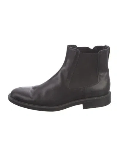 Pre-owned Tod's Leather Chelsea Boots In Black