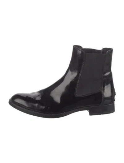 Pre-owned Tod's Leather Chelsea Boots In Black