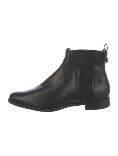 Pre-owned Tod's Leather Chelsea Boots In Black