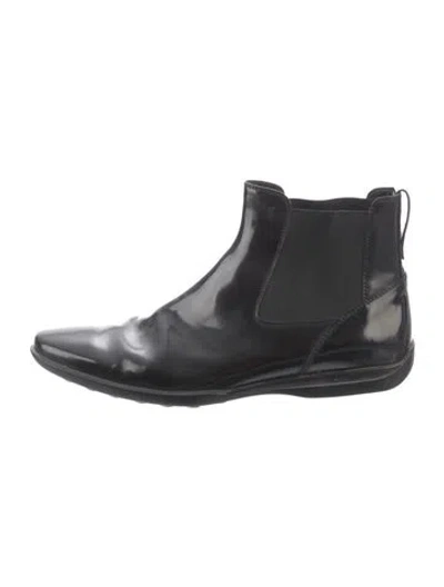 Pre-owned Tod's Leather Chelsea Boots In Black