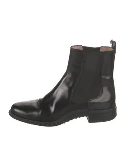 Pre-owned Tod's Leather Chelsea Boots In Black