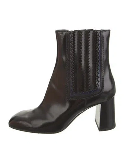 Pre-owned Tod's Leather Chelsea Boots In Black