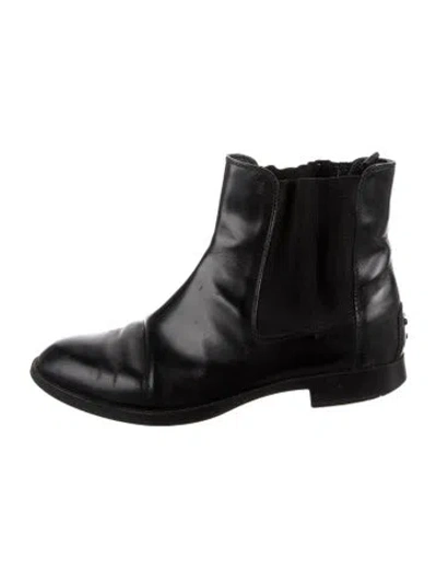 Pre-owned Tod's Leather Chelsea Boots In Black