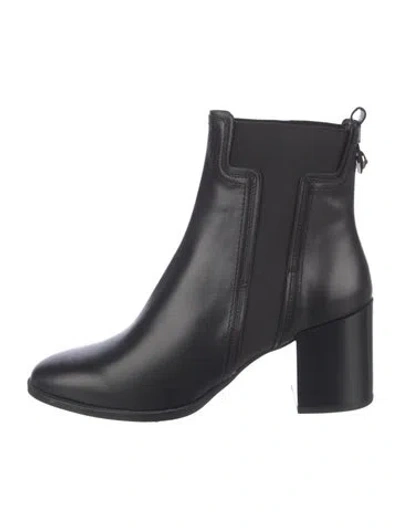 Pre-owned Tod's Leather Chelsea Boots In Black
