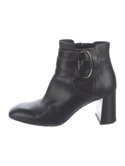 Pre-owned Tod's Leather Chelsea Boots In Black