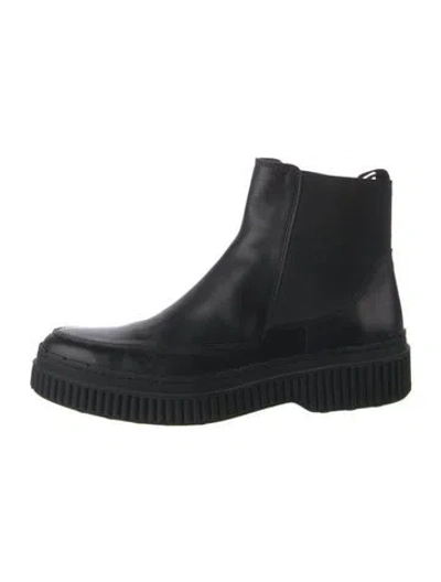 Pre-owned Tod's Leather Chelsea Boots In Black