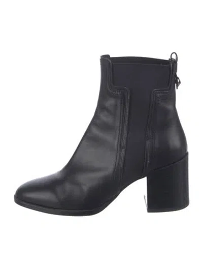 Pre-owned Tod's Leather Chelsea Boots In Black