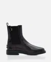 Tod's Tods Patent Leather Chelsea Boots In Black