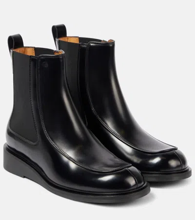 Tod's Leather Chelsea Boots In Black