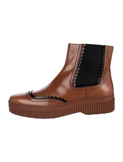 Pre-owned Tod's Leather Chelsea Boots In Black/brown