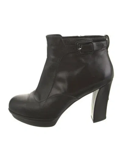 Pre-owned Tod's Leather Chelsea Boots In Black/green