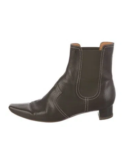 Pre-owned Tod's Leather Chelsea Boots In Brown